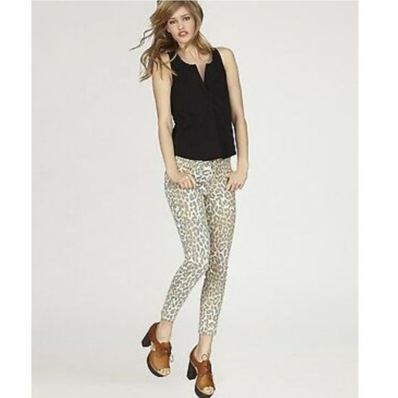 Joe's Jeans Wild Collection Cheetah leopard high rise stretch jeans‎ size 29 new - Picture 1 of 10
